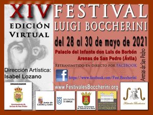Cartel XIV Festivales Boccherini Edición Virtual 2021 - Arenas de San Pedro